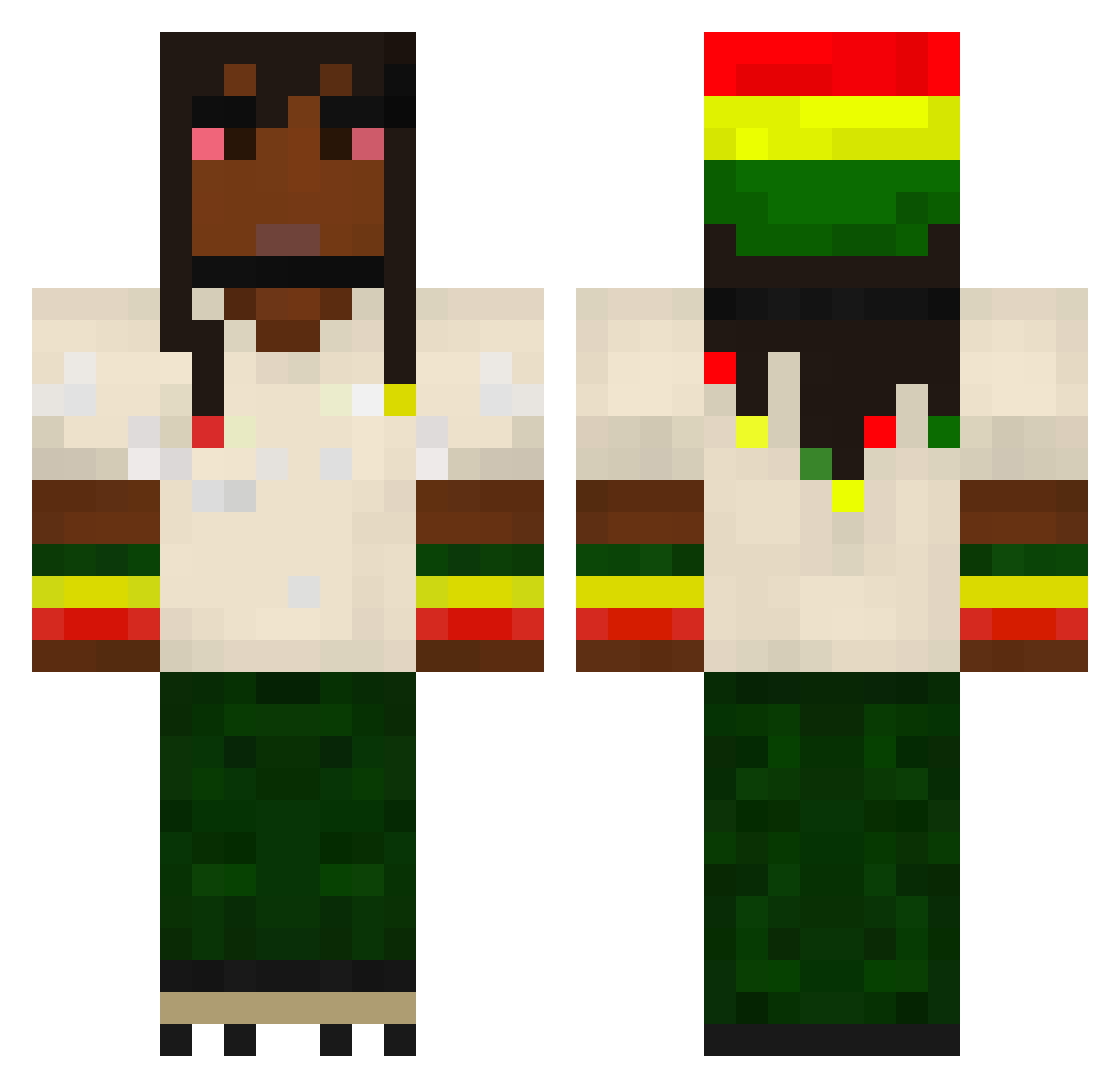 4Syn Minecraft skin, front and back view