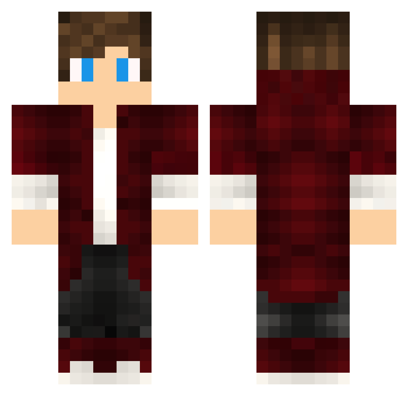 ZypherXs Minecraft skin, front and back view