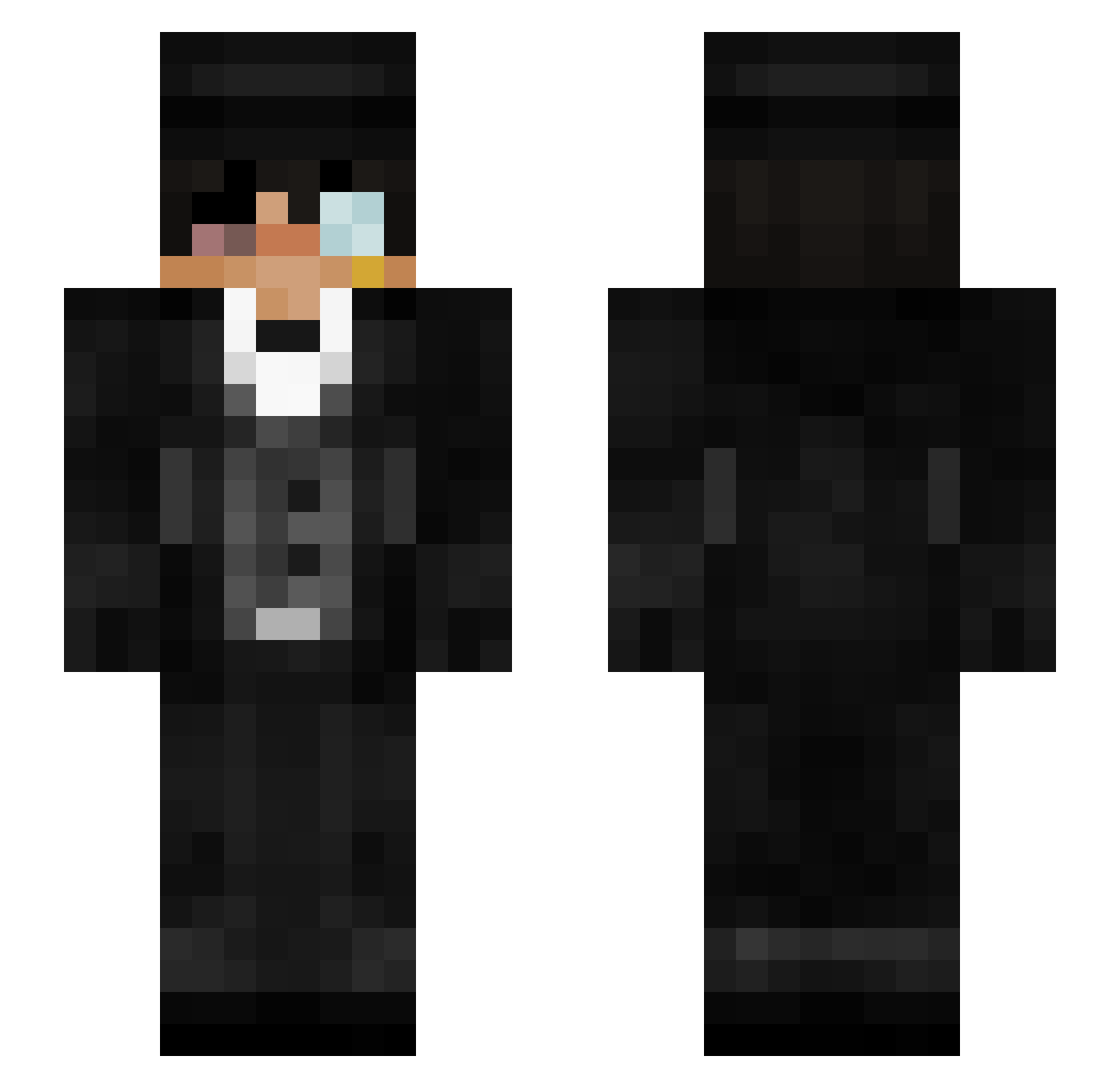 Yhea Minecraft skin, front and back view