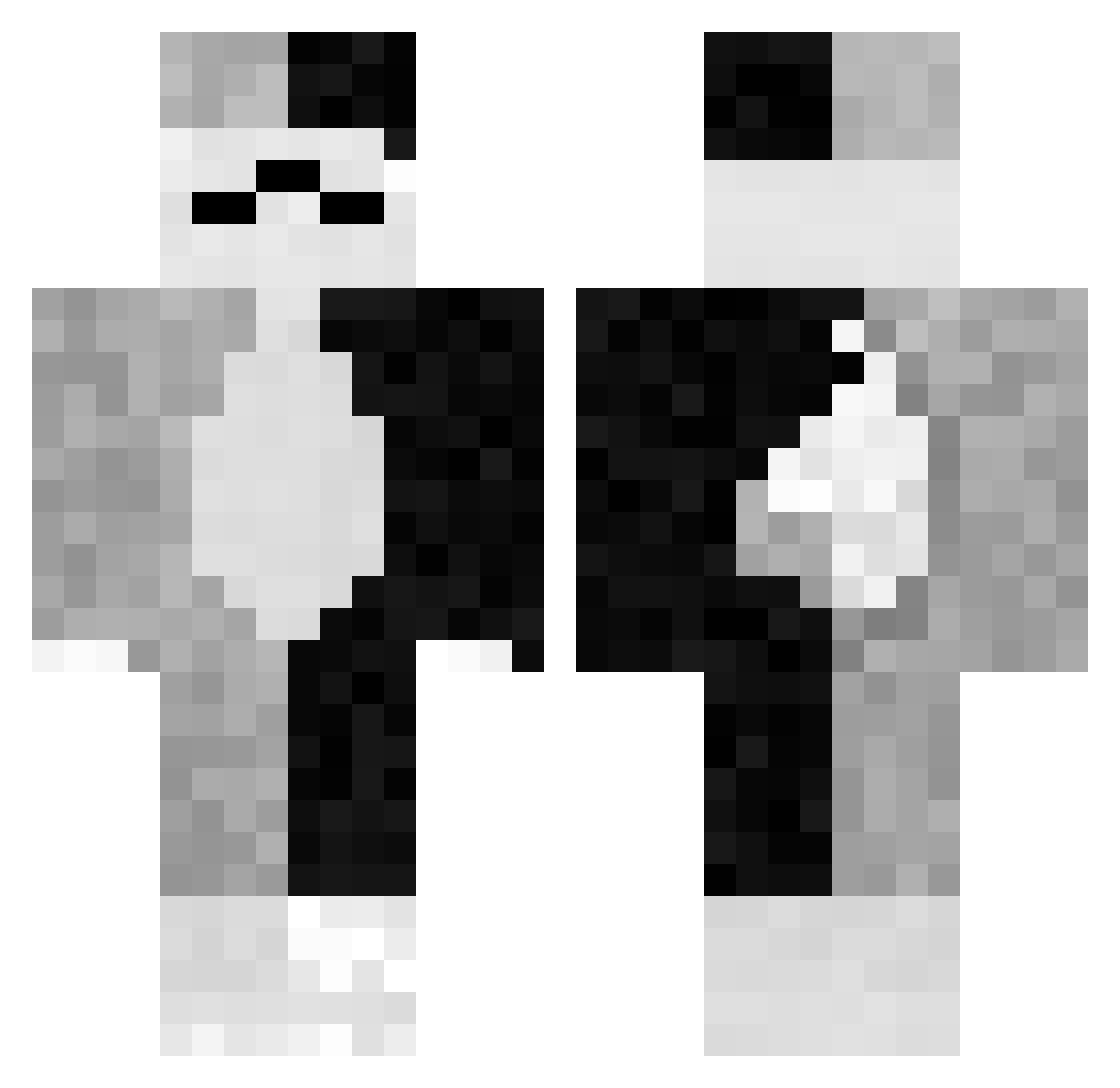 lugia1500 Minecraft skin, front and back view