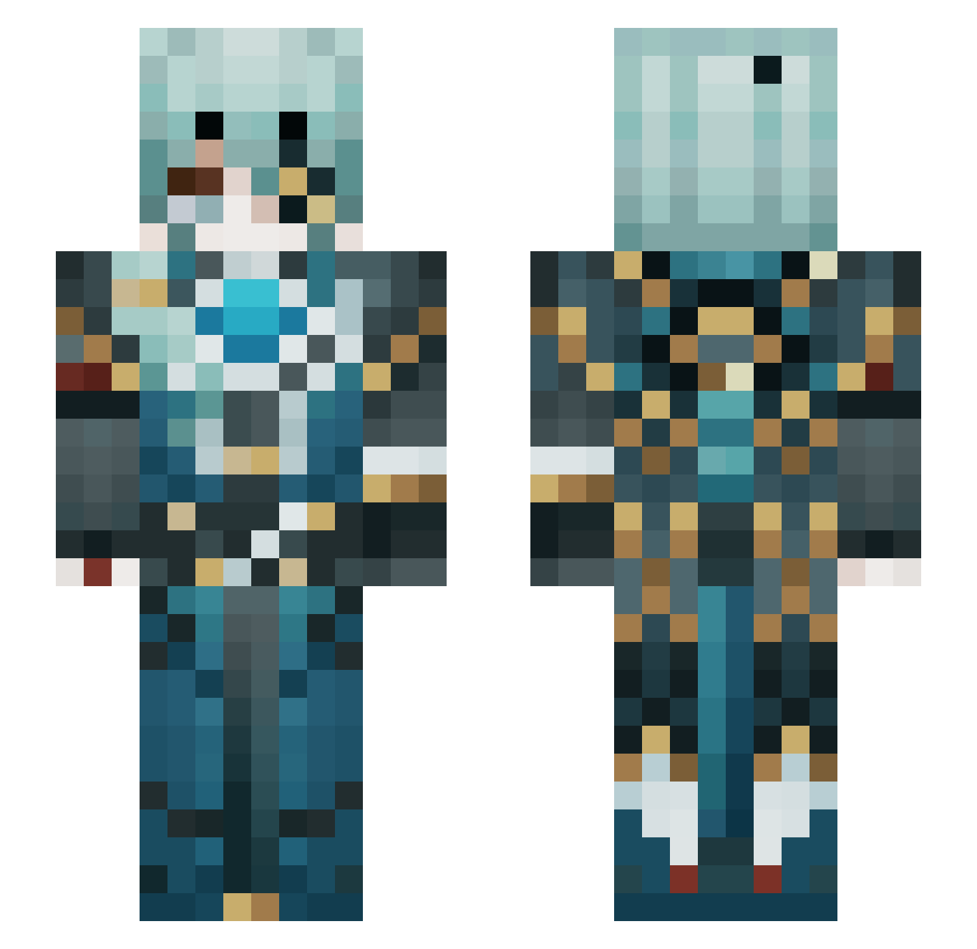 whiskywizard2012 Minecraft skin, front and back view