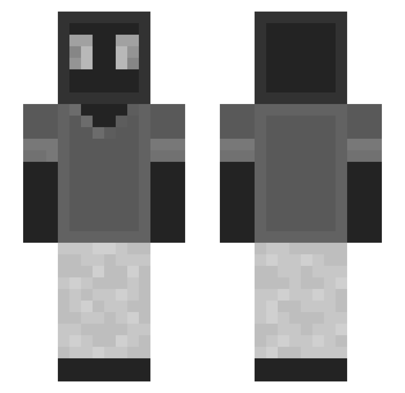 arsmraz Minecraft skin, front and back view