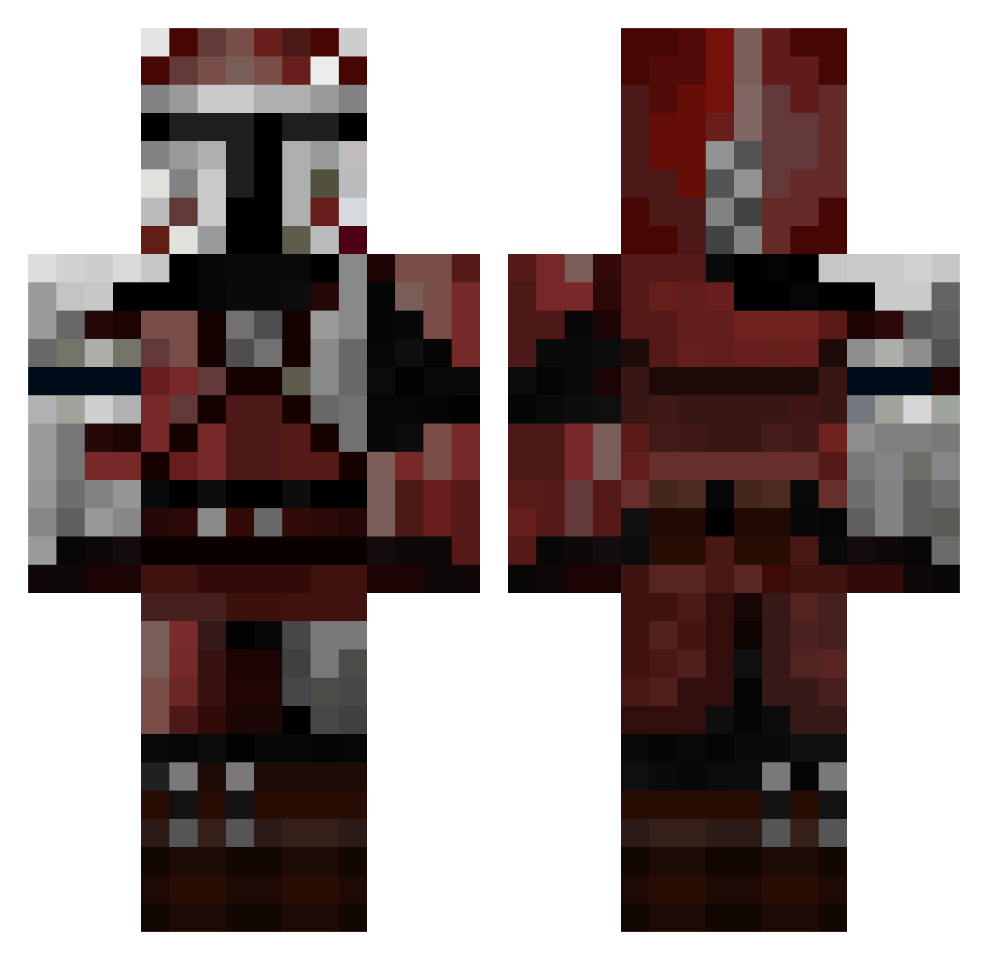 S1lentSt0rm Minecraft skin, front and back view