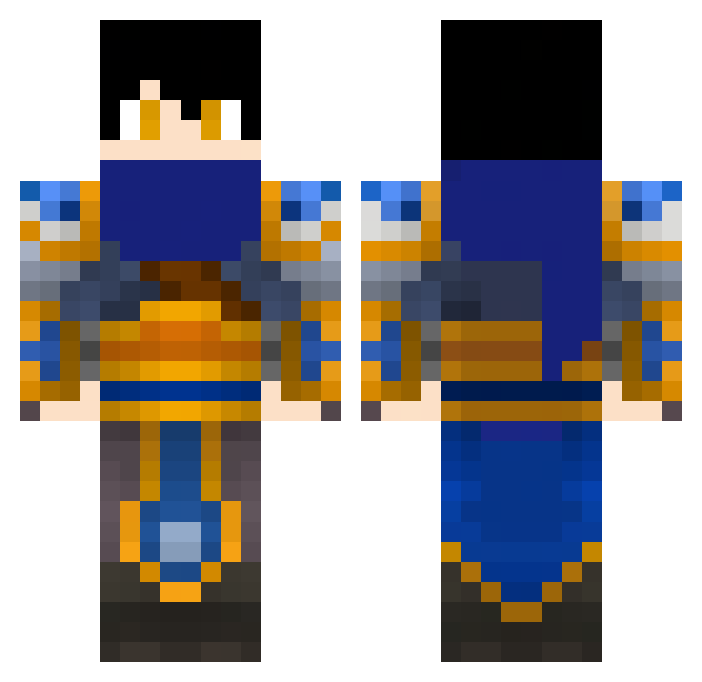 UnLucky96 Minecraft skin, front and back view