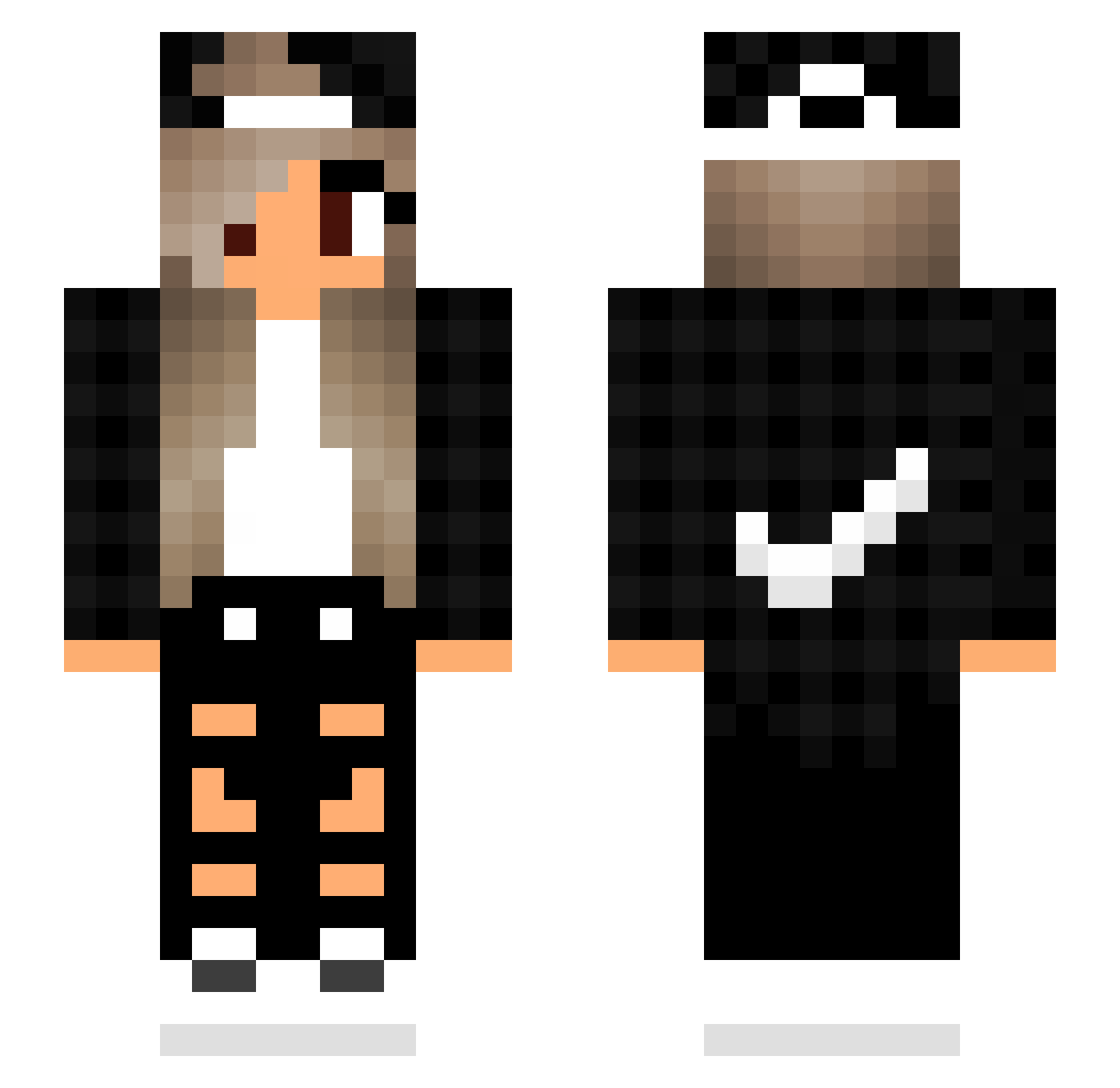 toxic_nela Minecraft skin, front and back view