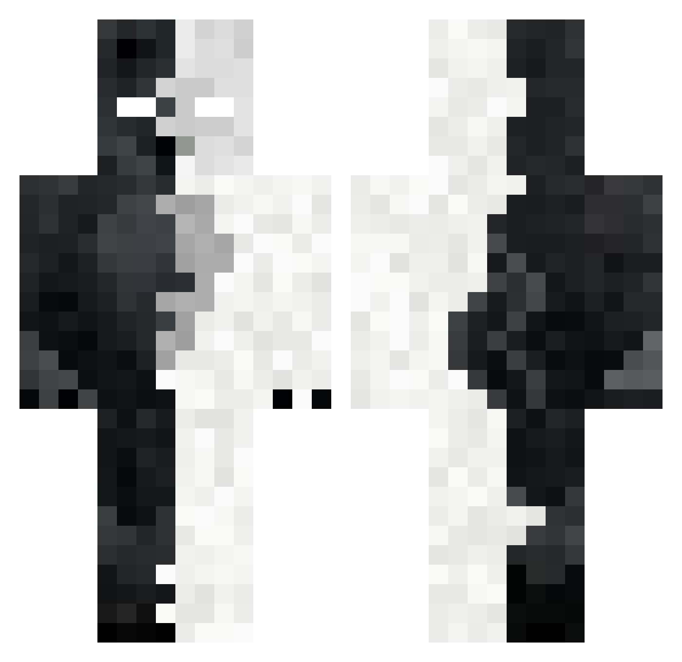 IkHeetLevi Minecraft skin, front and back view