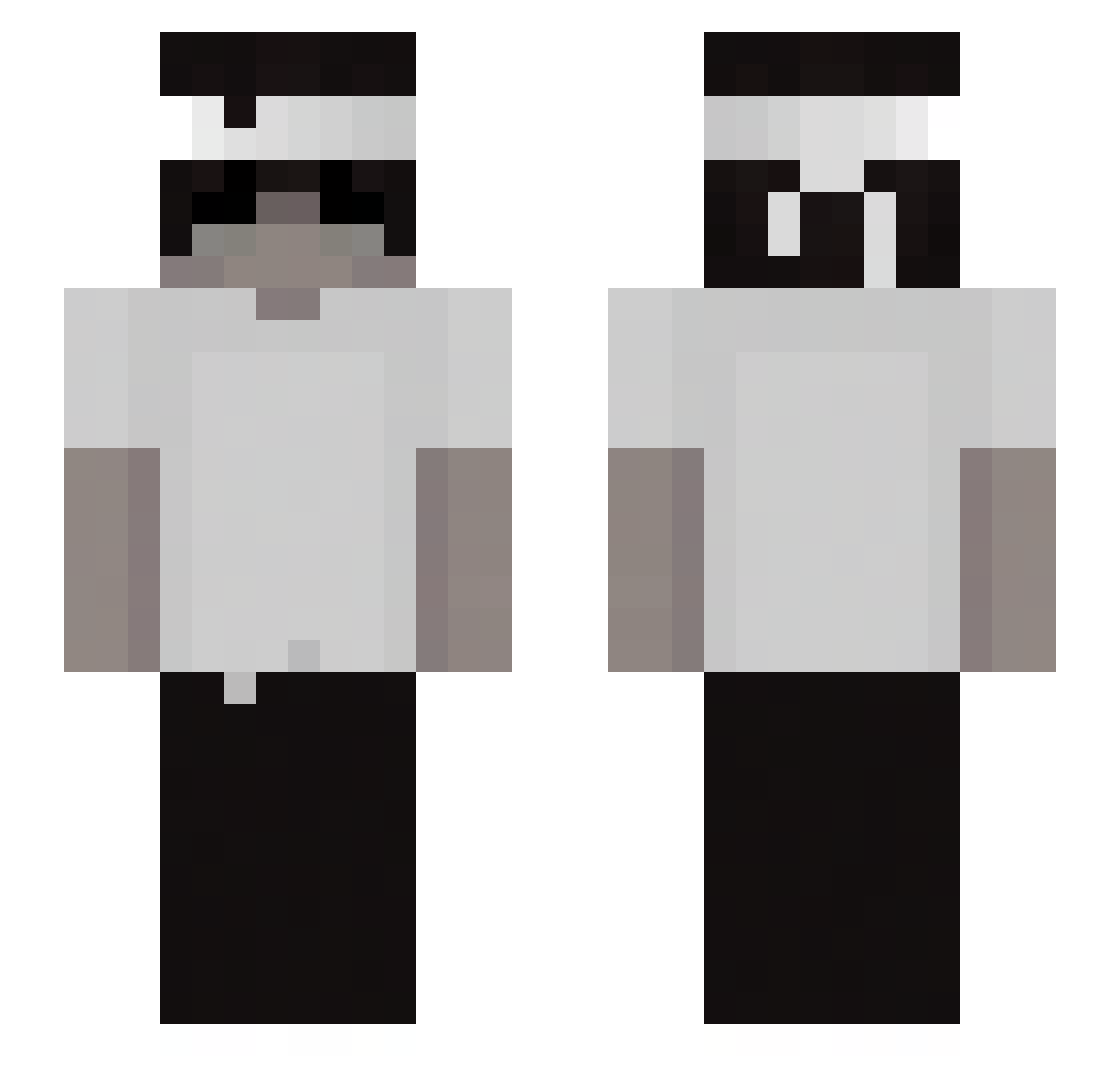 xiaohuadehua Minecraft skin, front and back view
