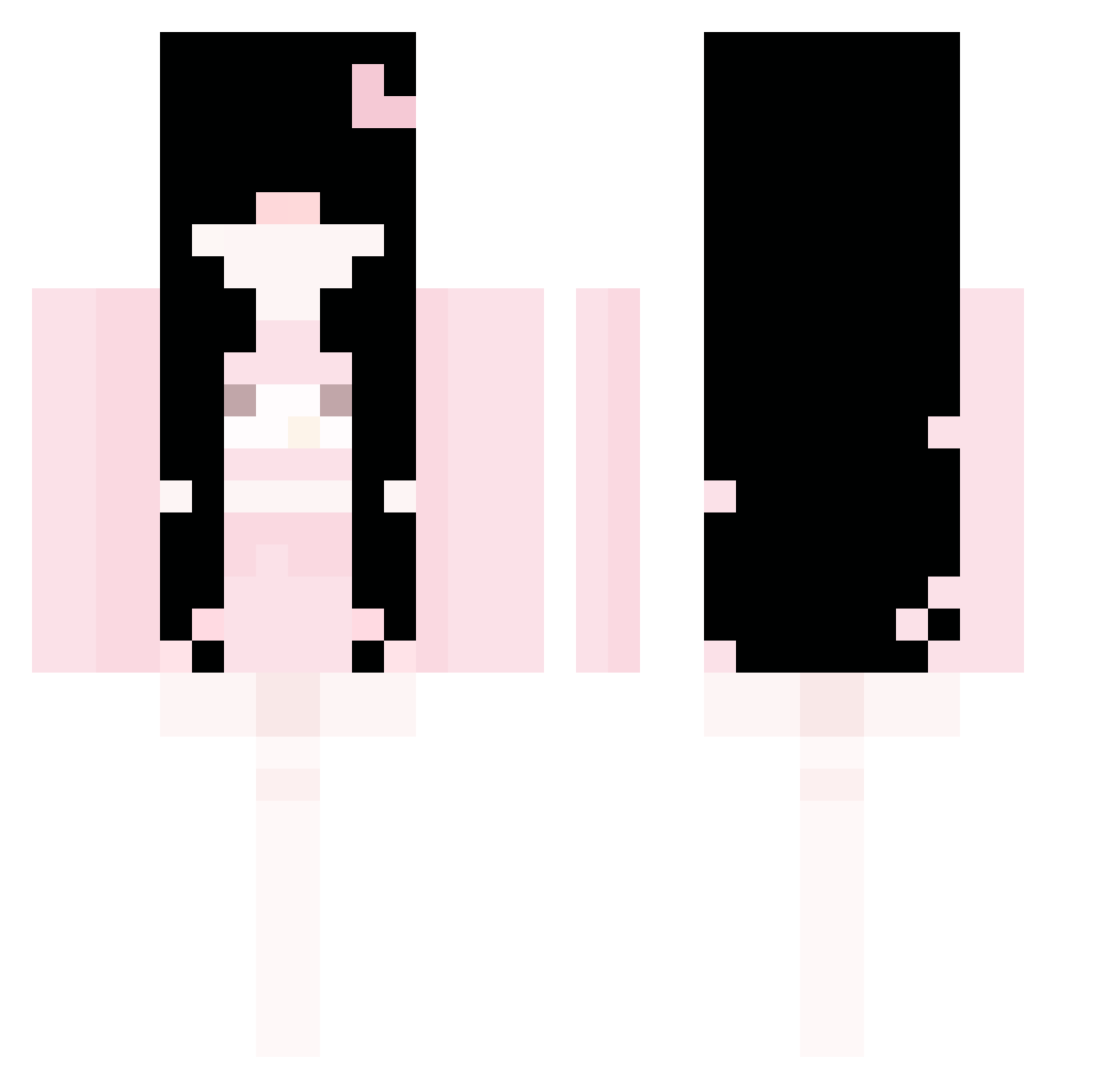 333LAYLA Minecraft skin, front and back view