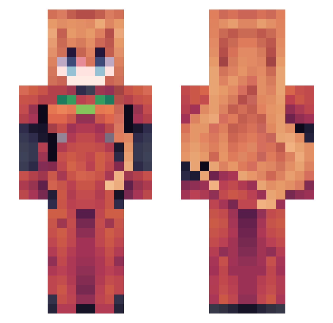 fioraluna Minecraft skin, front and back view