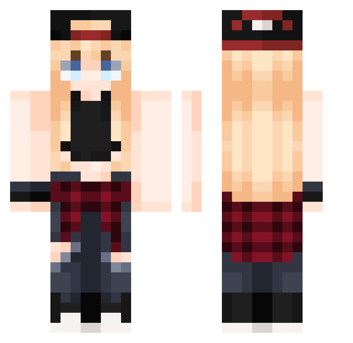 FleksKapatel Minecraft skin, front and back view
