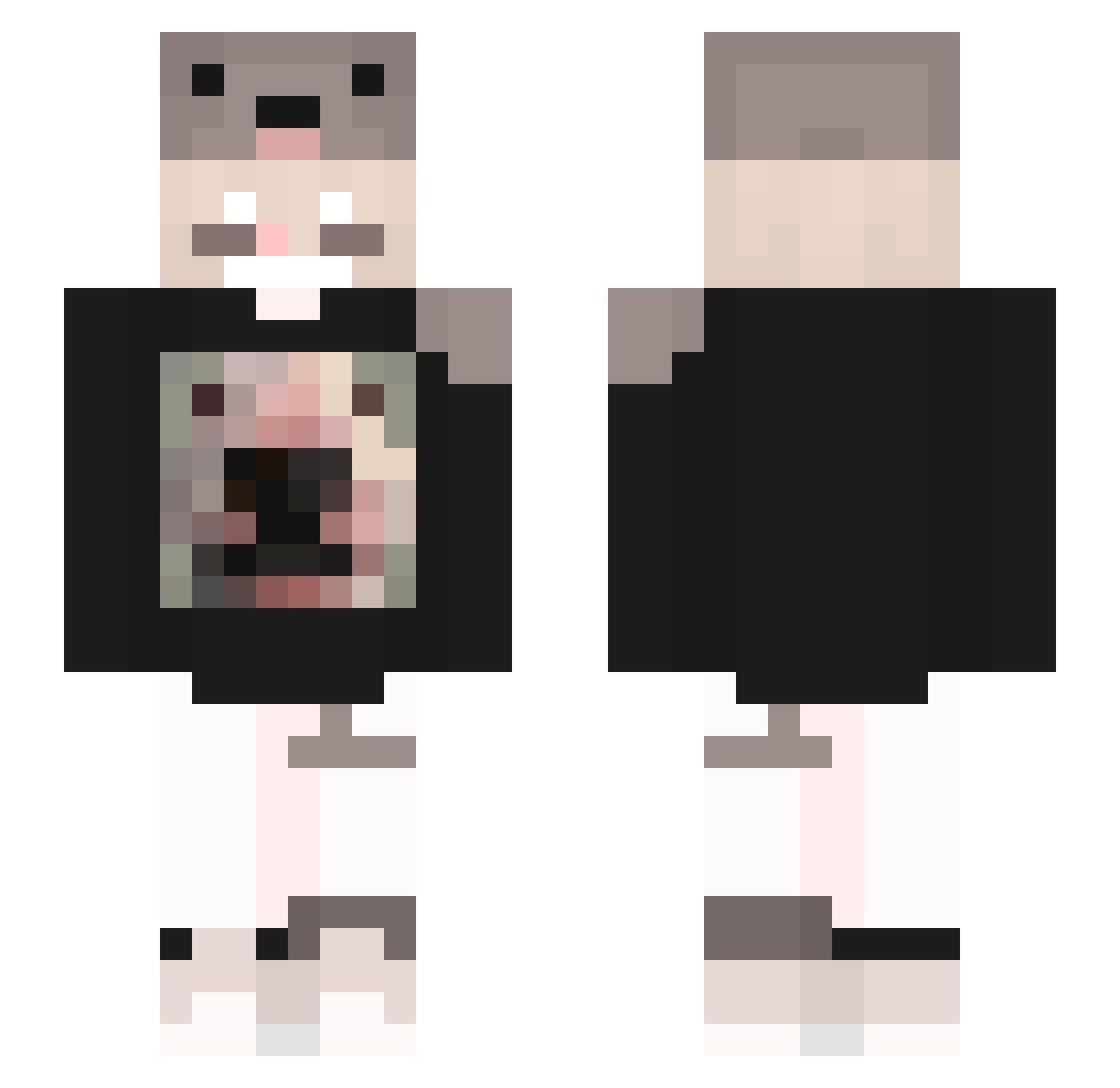 mmao333 Minecraft skin, front and back view
