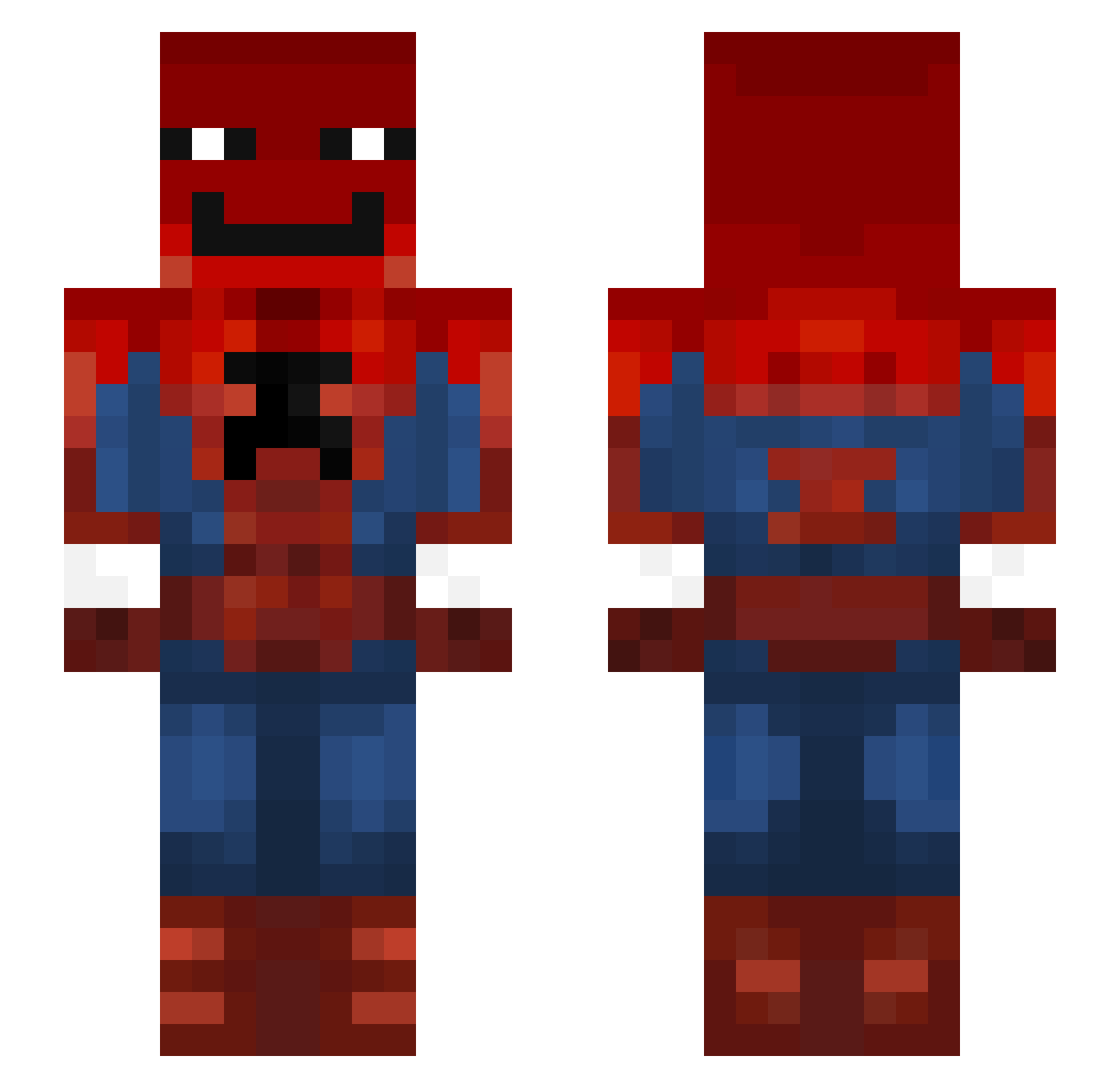 z0rvi Minecraft skin, front and back view