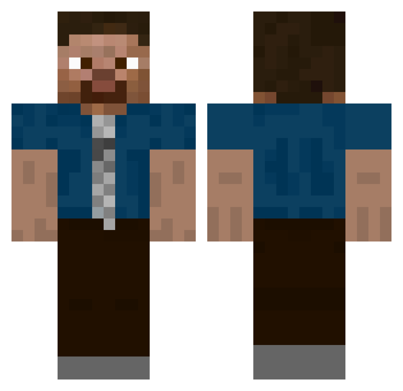 SarWar1oR Minecraft skin, front and back view