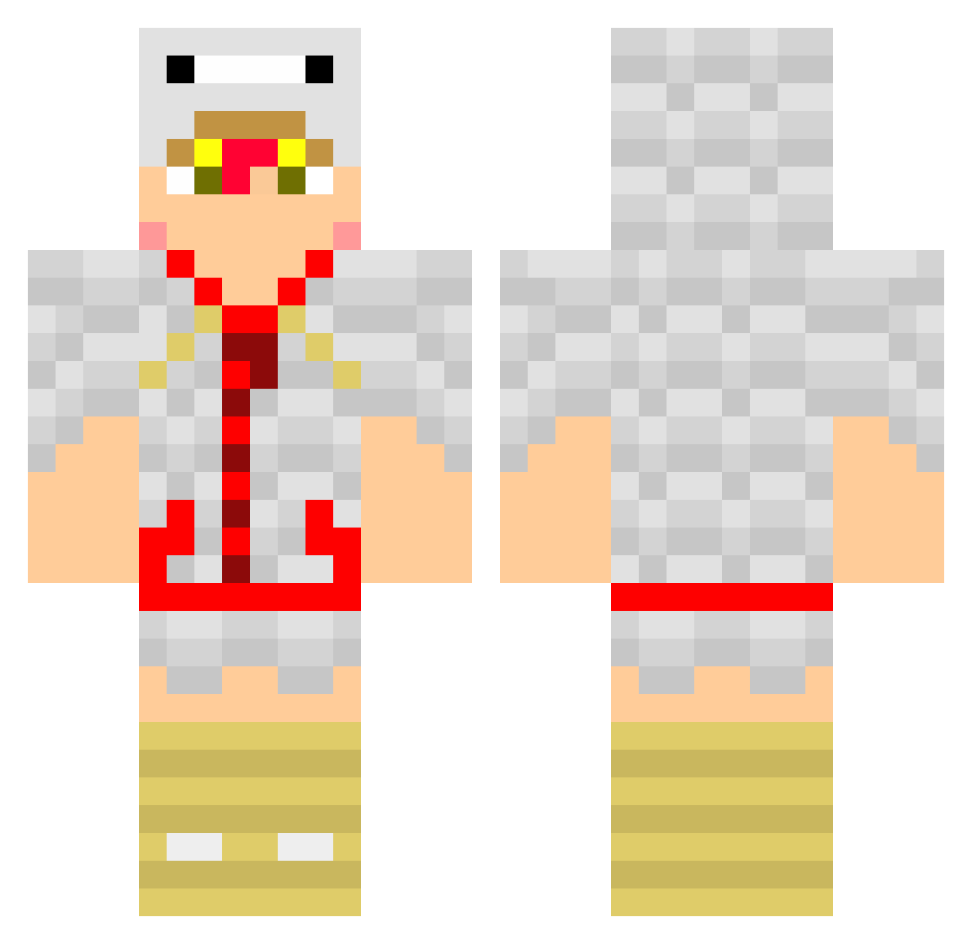 Regalo Minecraft skin, front and back view