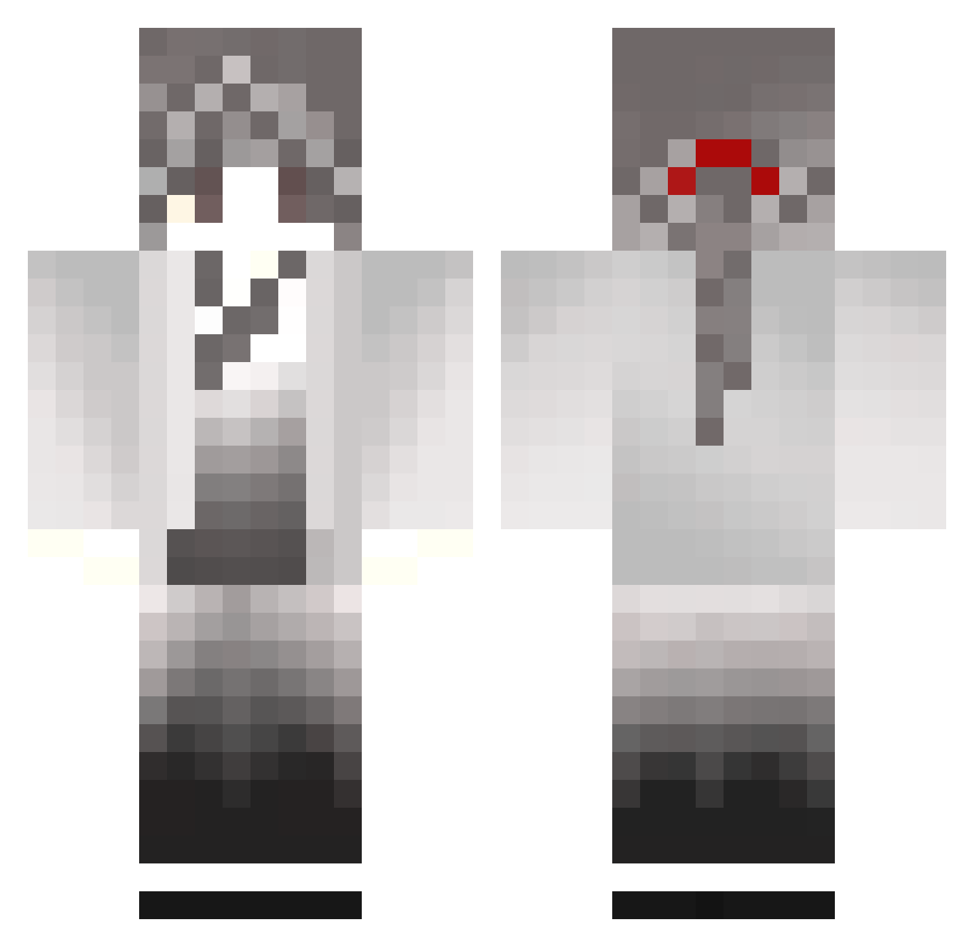 ekittenafoq Minecraft skin, front and back view