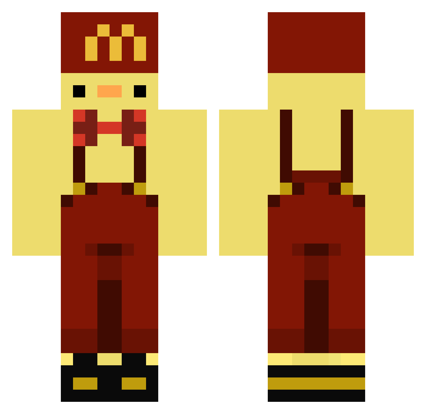NekoBamboo Minecraft skin, front and back view