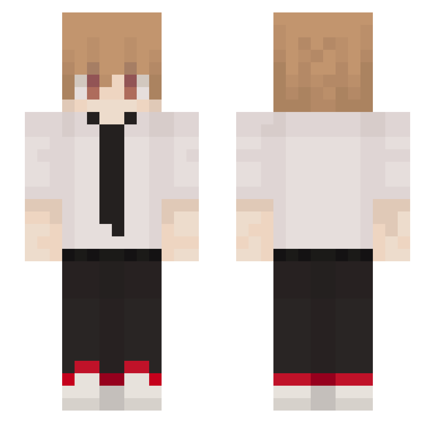 Aguapin Minecraft skin, front and back view