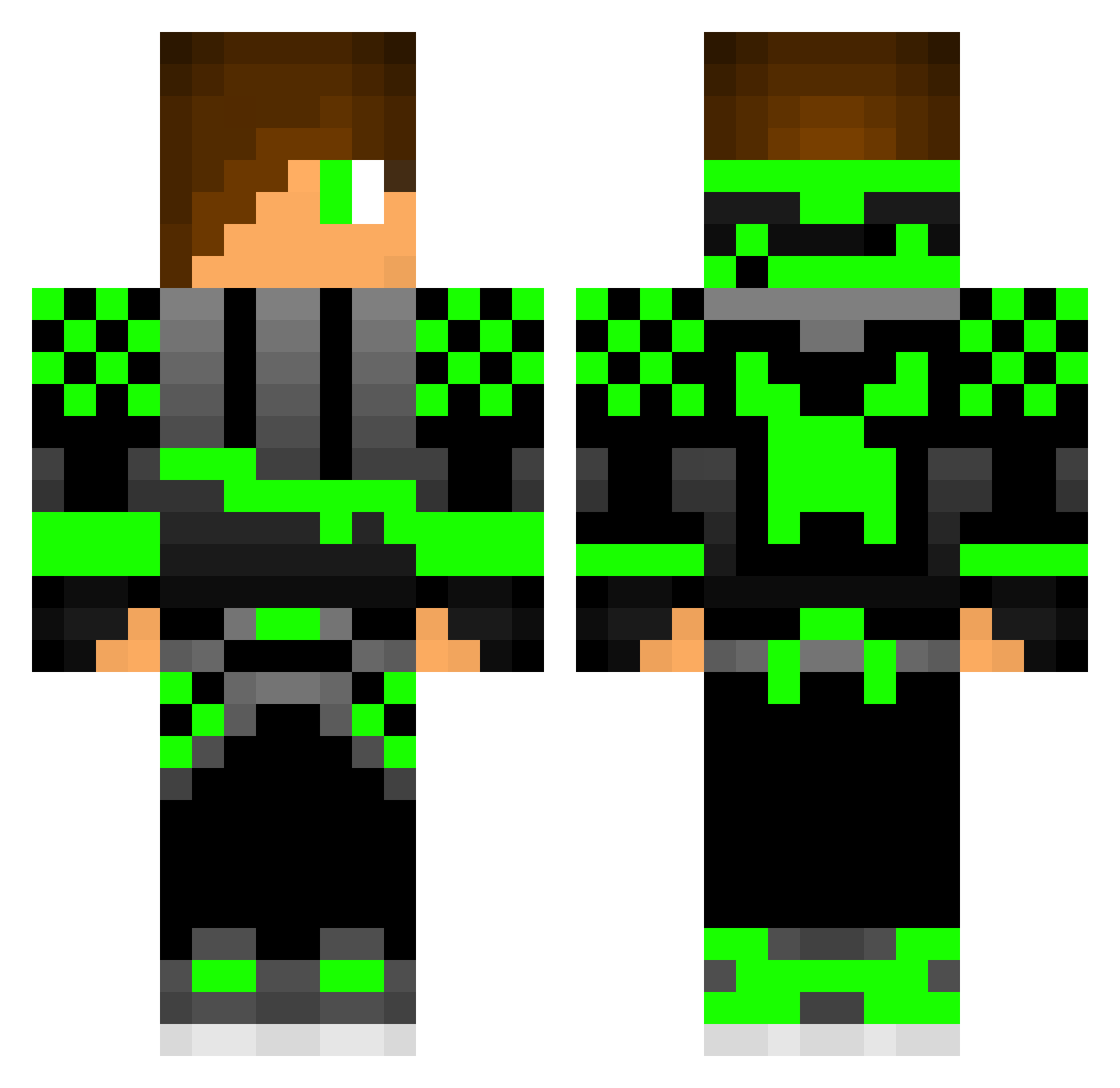 Crin Minecraft skin, front and back view