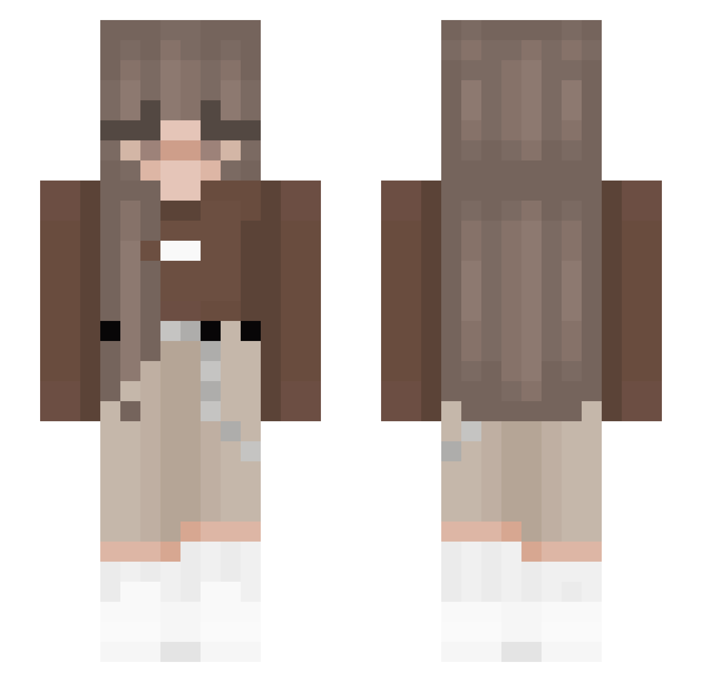 zensubira Minecraft skin, front and back view
