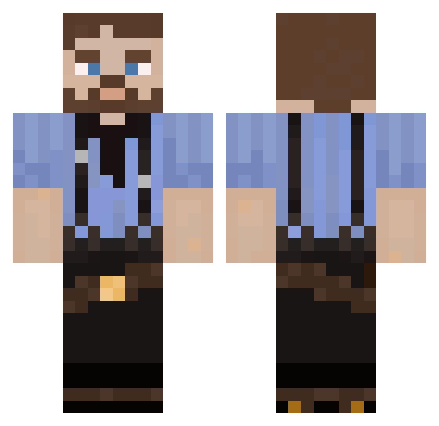 Kasper_junior Minecraft skin, front and back view