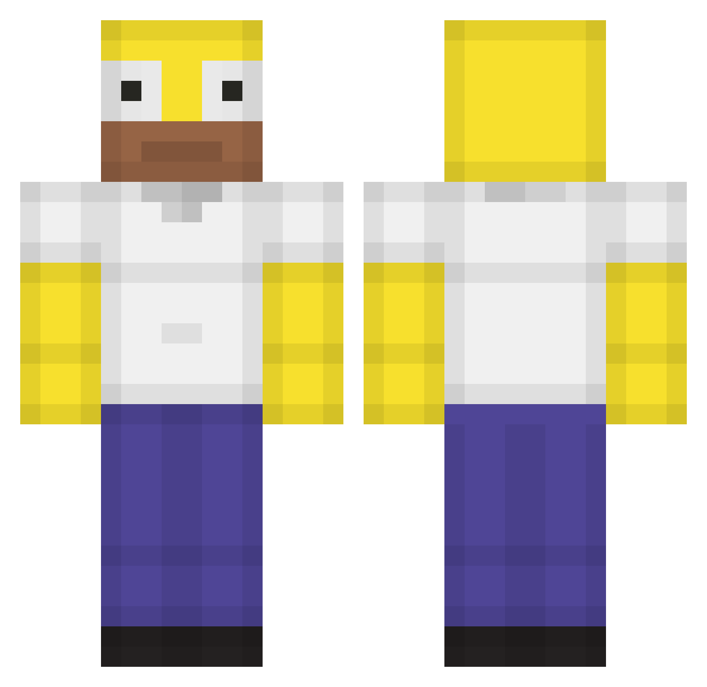5ame Minecraft skin, front and back view