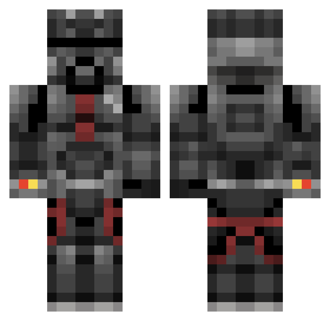 ELIDMANN Minecraft skin, front and back view