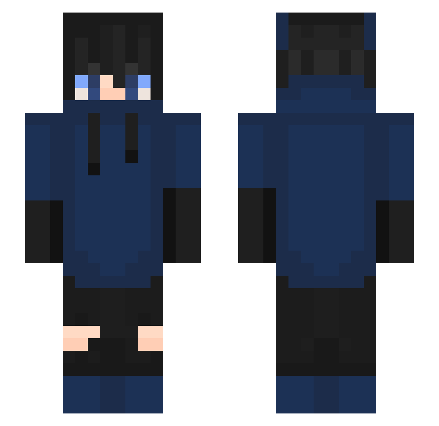 zPrime Minecraft skin, front and back view