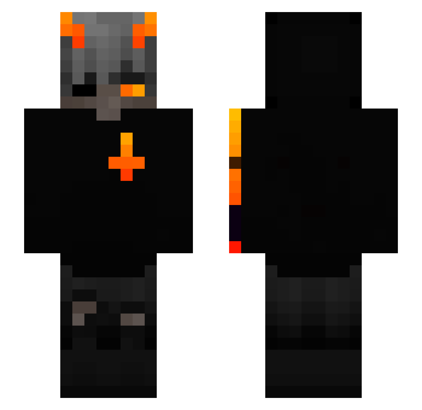 Victorykh500 Minecraft skin, front and back view