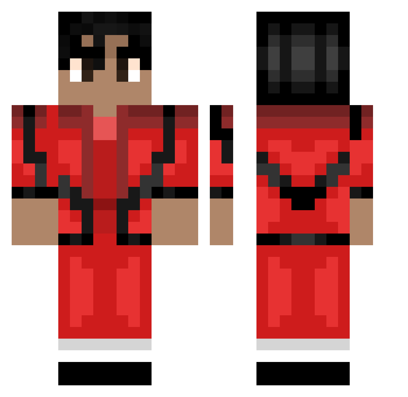 Lesss_goo Minecraft skin, front and back view