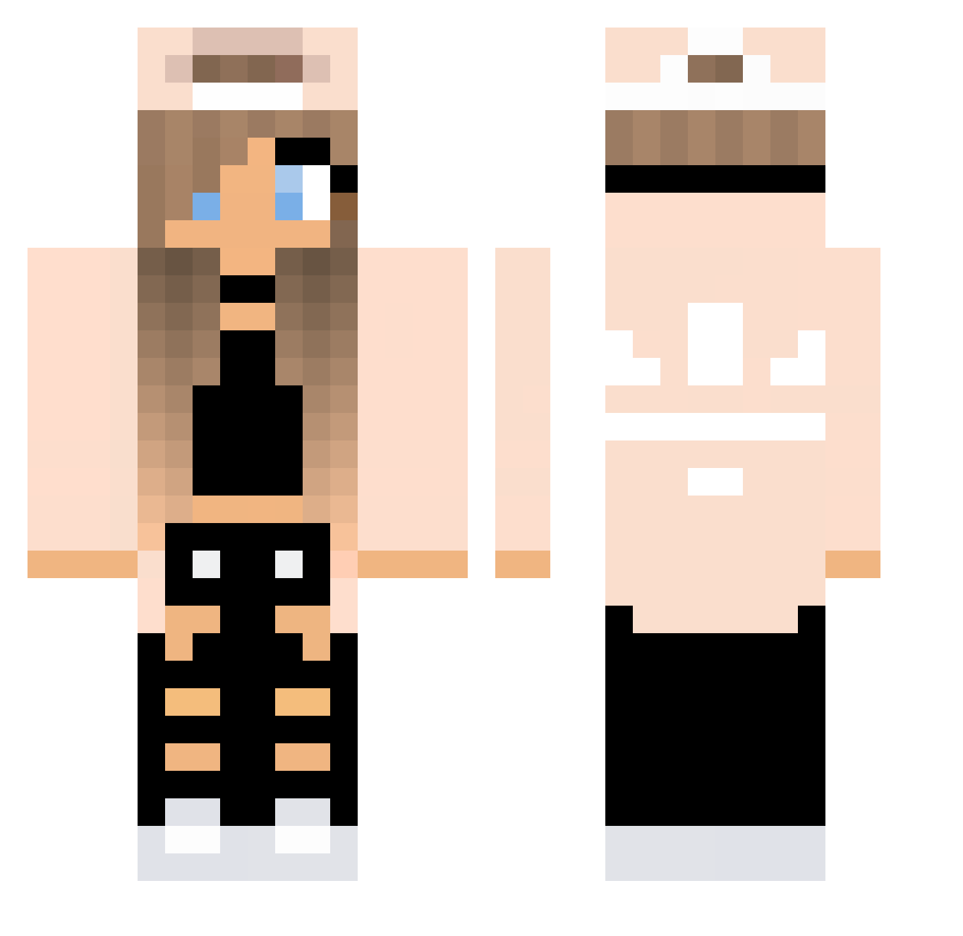 Mosques Minecraft skin, front and back view
