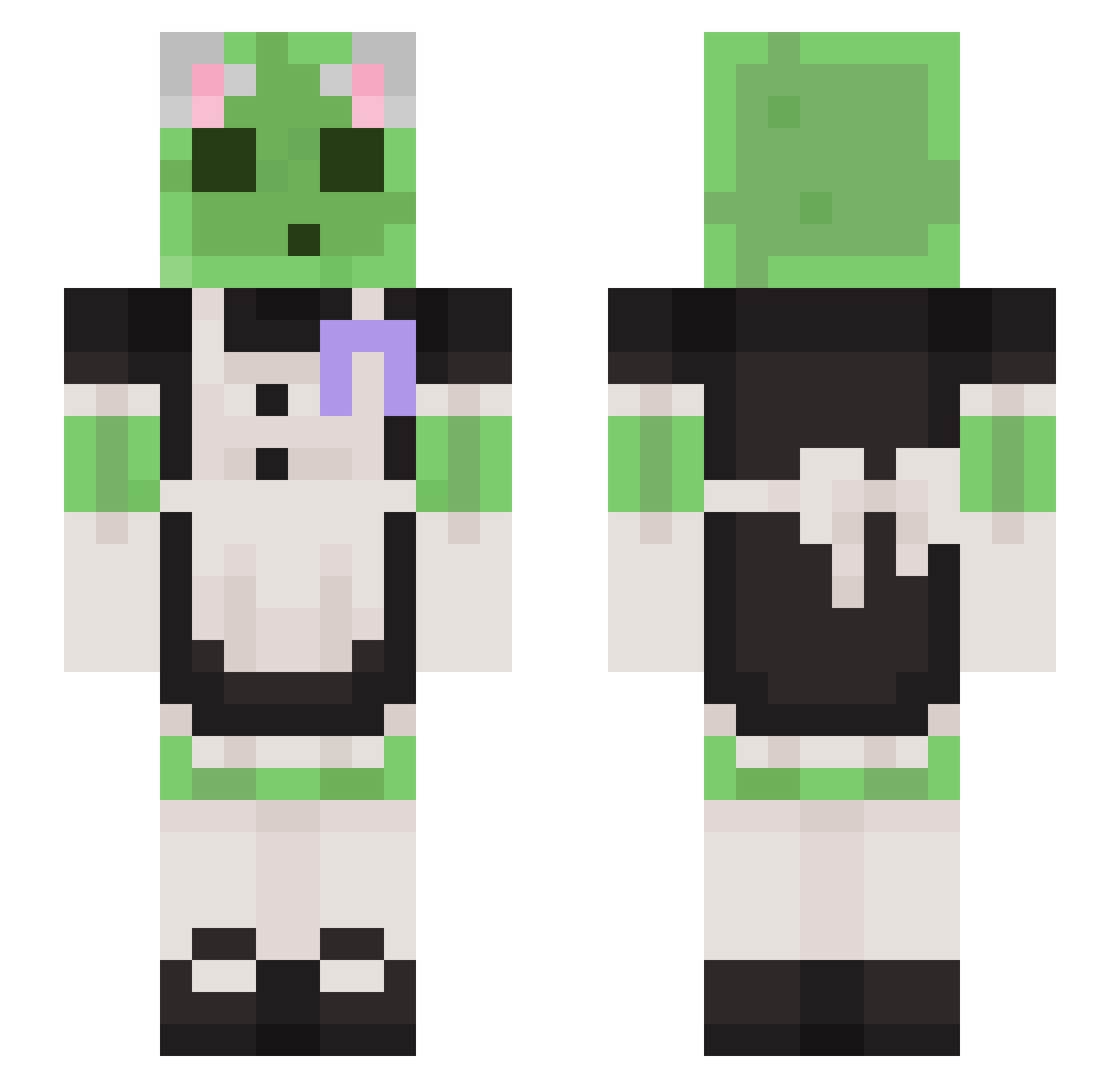 whatchromebook Minecraft skin, front and back view