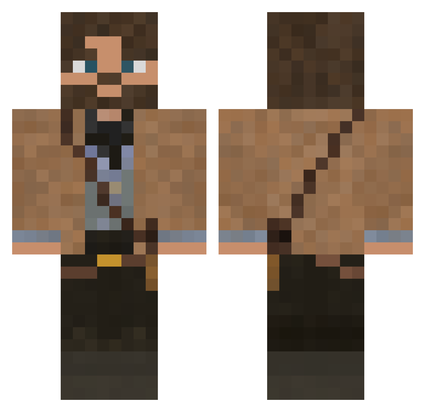 Arturix027 Minecraft skin, front and back view