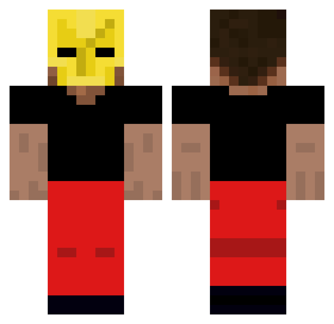 avpking24 Minecraft skin, front and back view