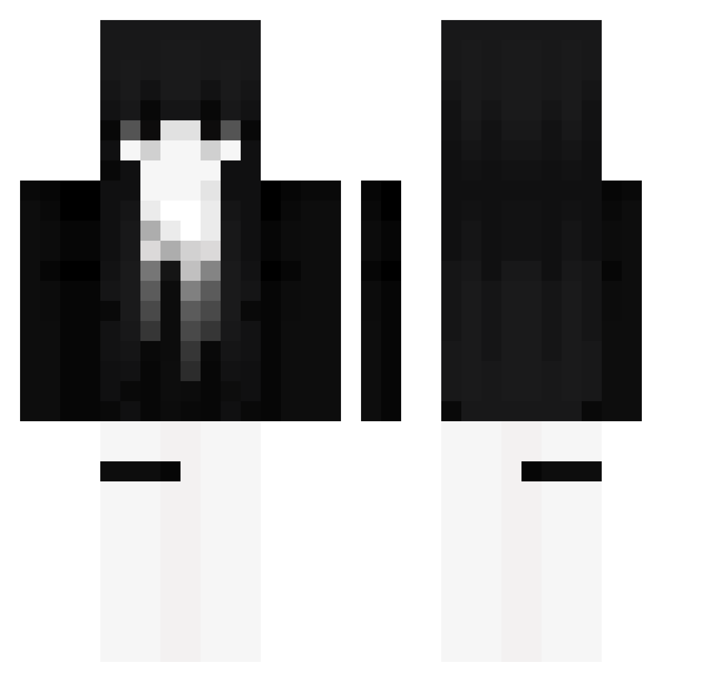 ushakov Minecraft skin, front and back view