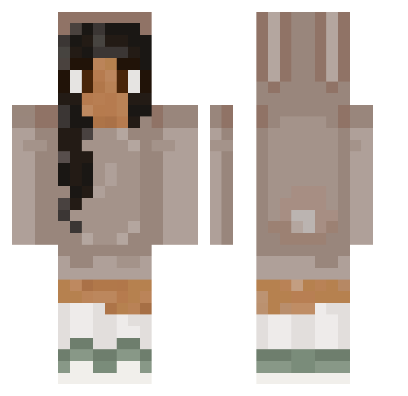 shoyo_0 Minecraft skin, front and back view