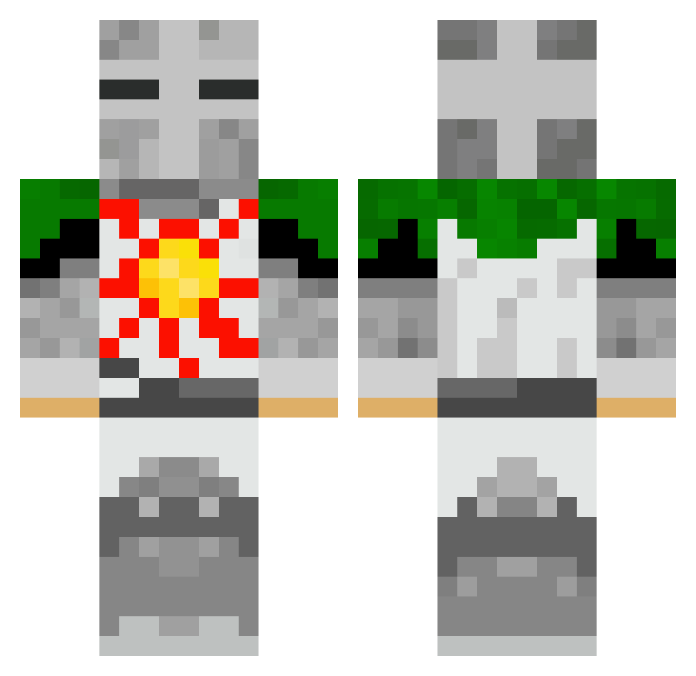 RighfulPowder17 Minecraft skin, front and back view