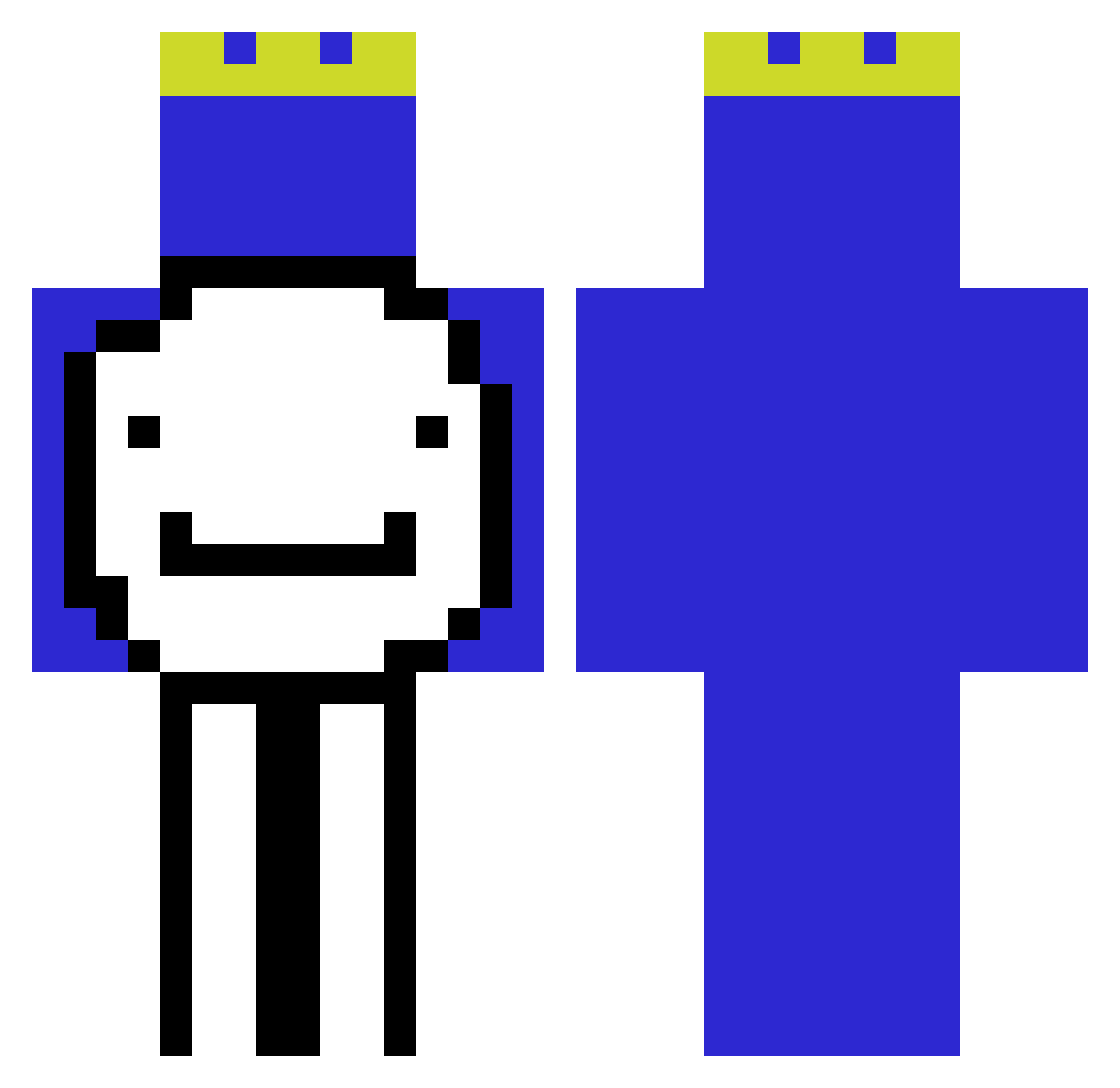 Lucasz55 Minecraft skin, front and back view