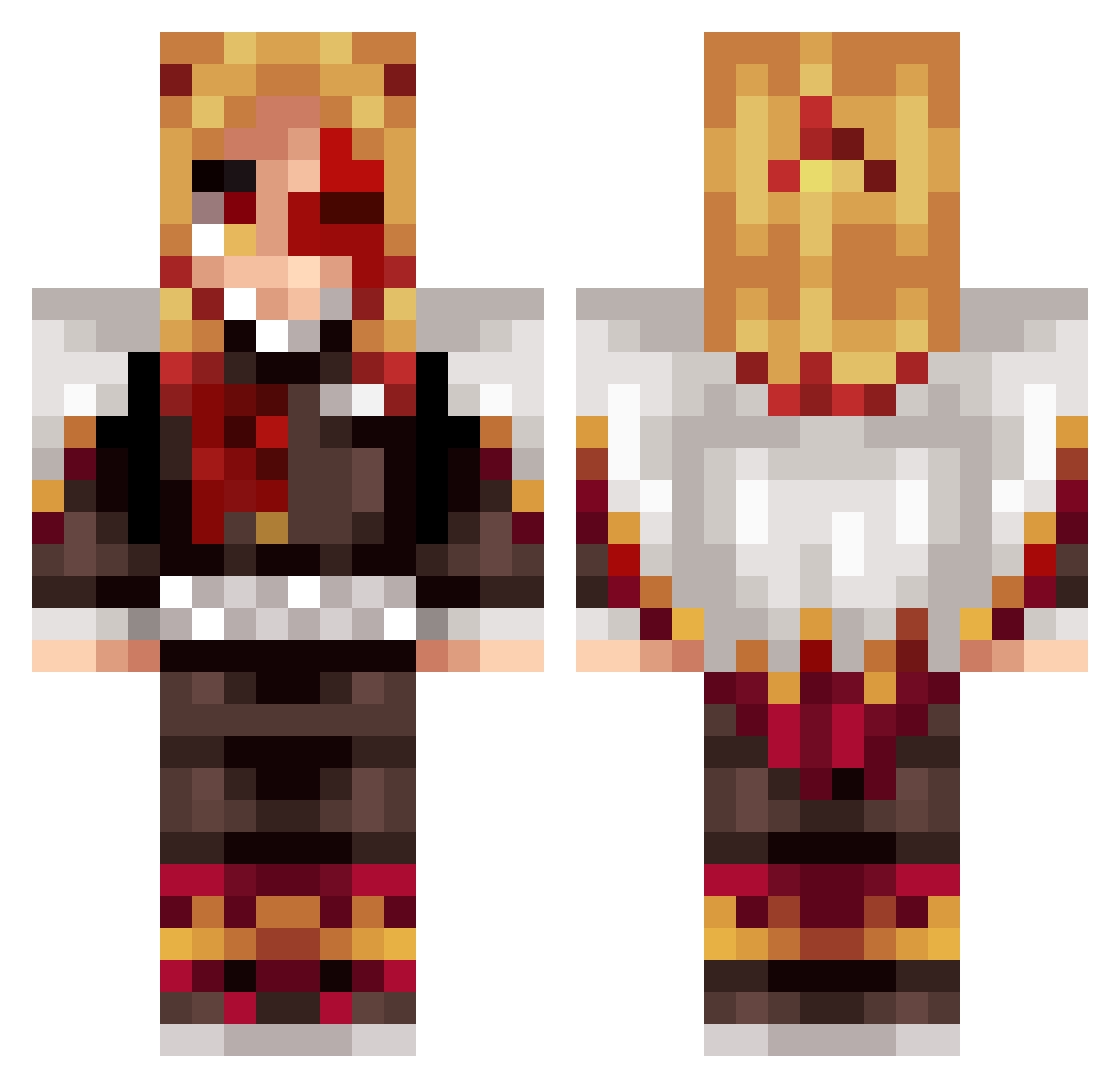 15364 Minecraft skin, front and back view