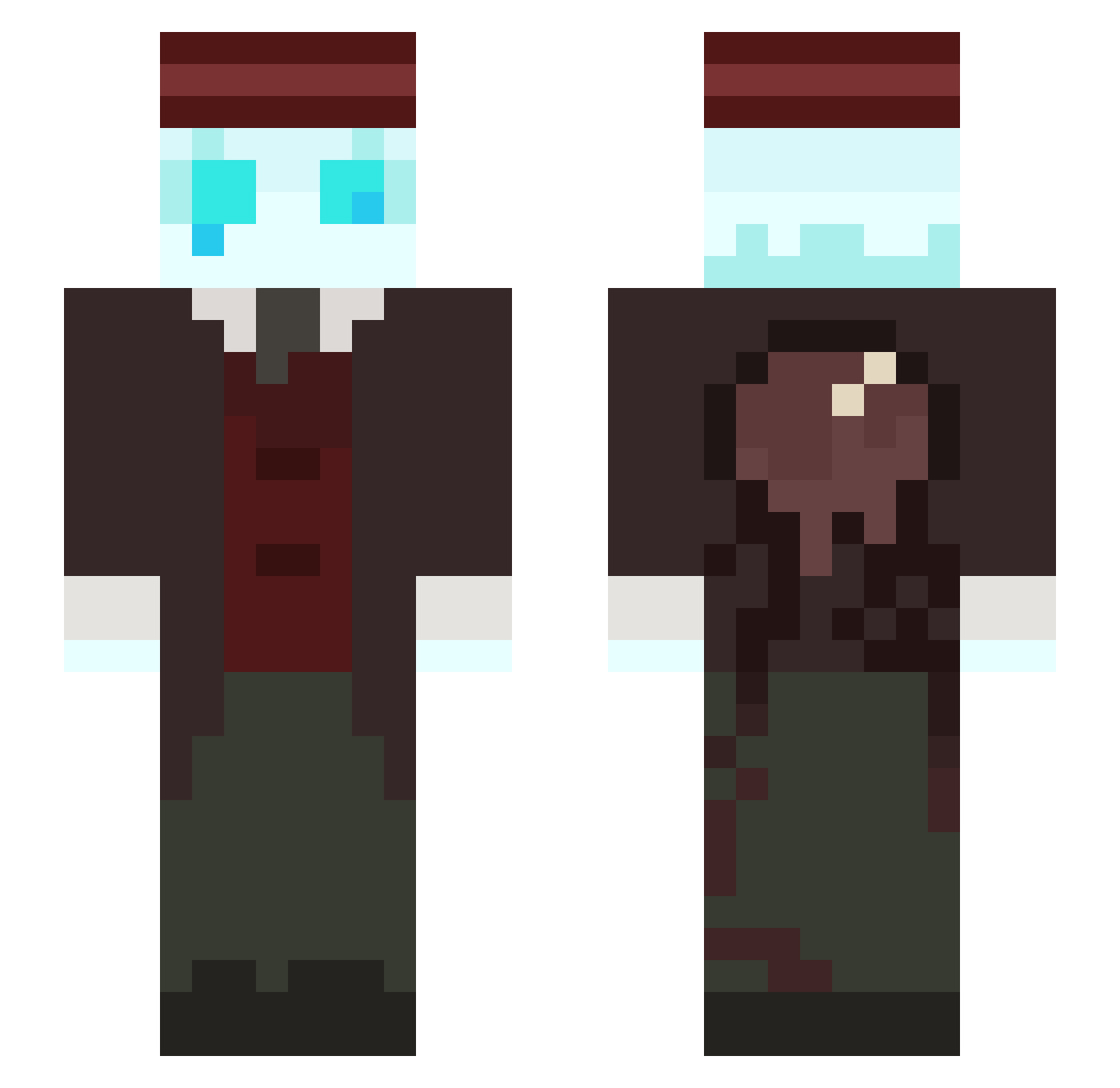Sequoia_W Minecraft skin, front and back view