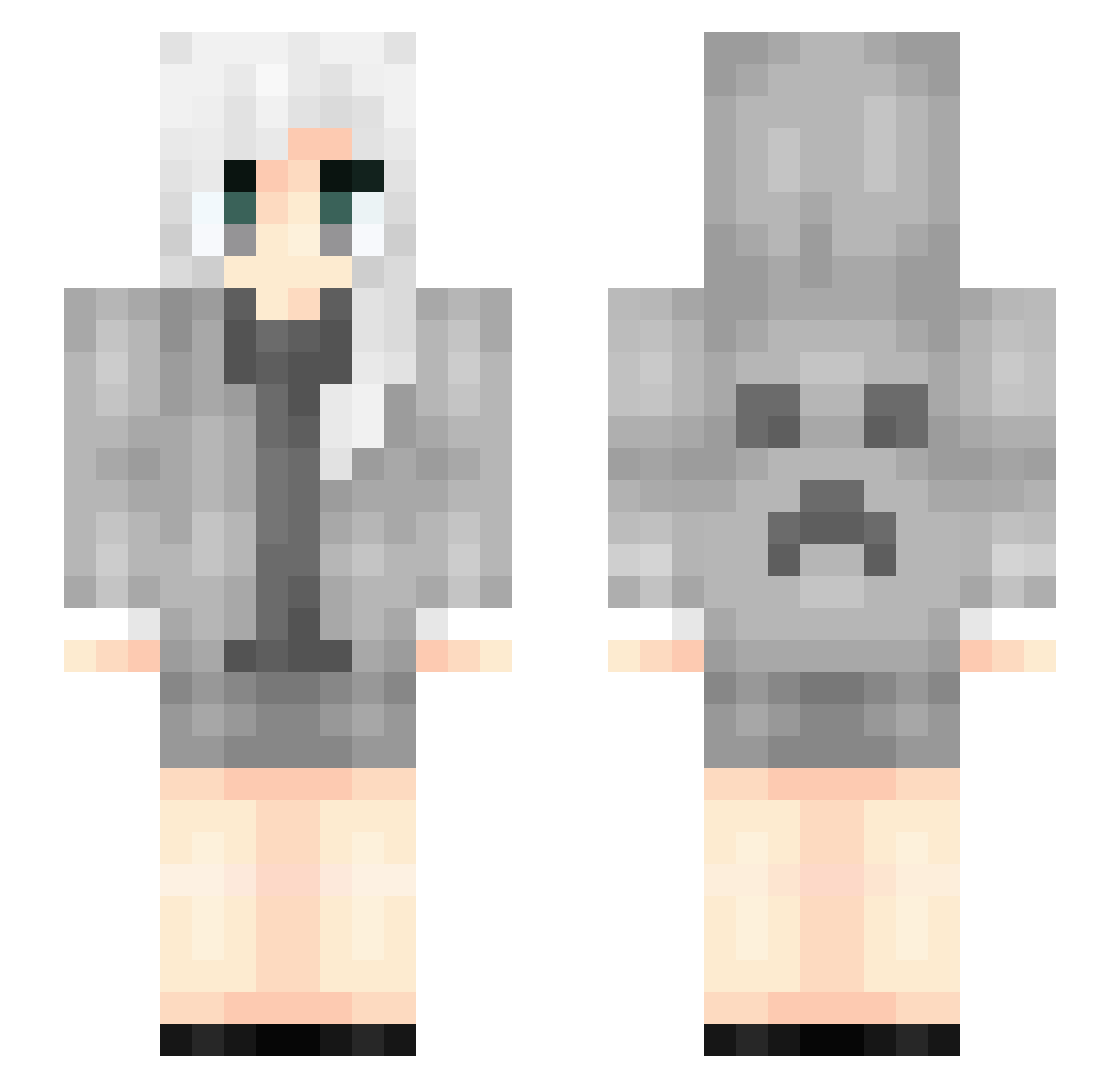 Trastice Minecraft skin, front and back view