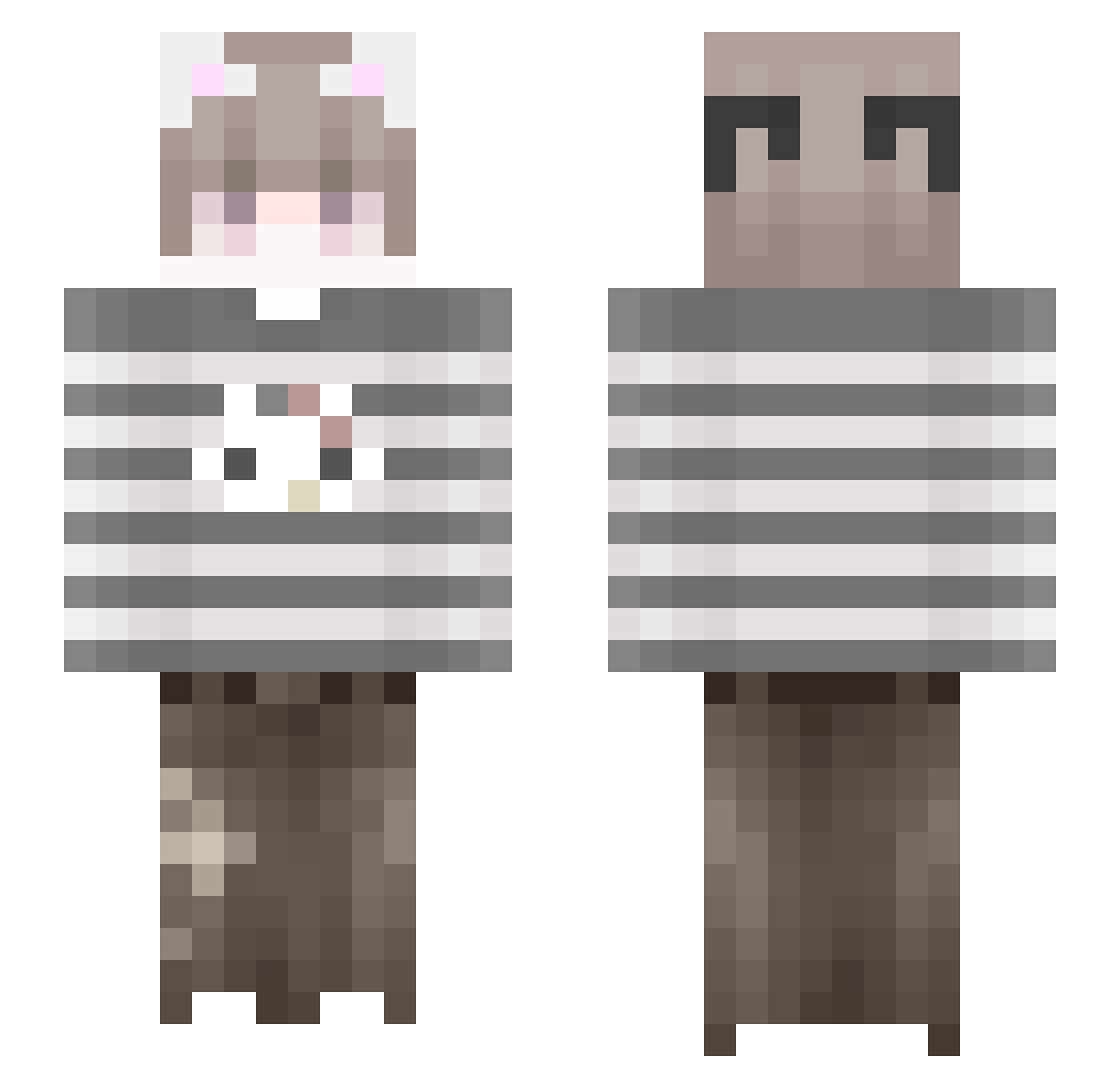 Yoriliian Minecraft skin, front and back view