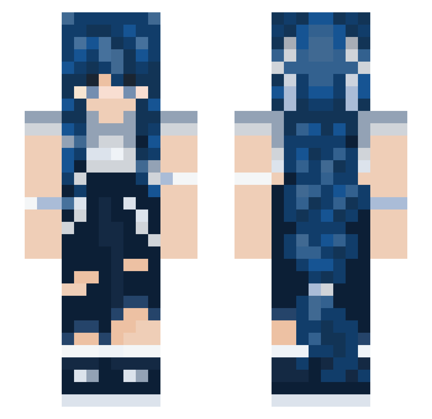 MrAlenklev Minecraft skin, front and back view