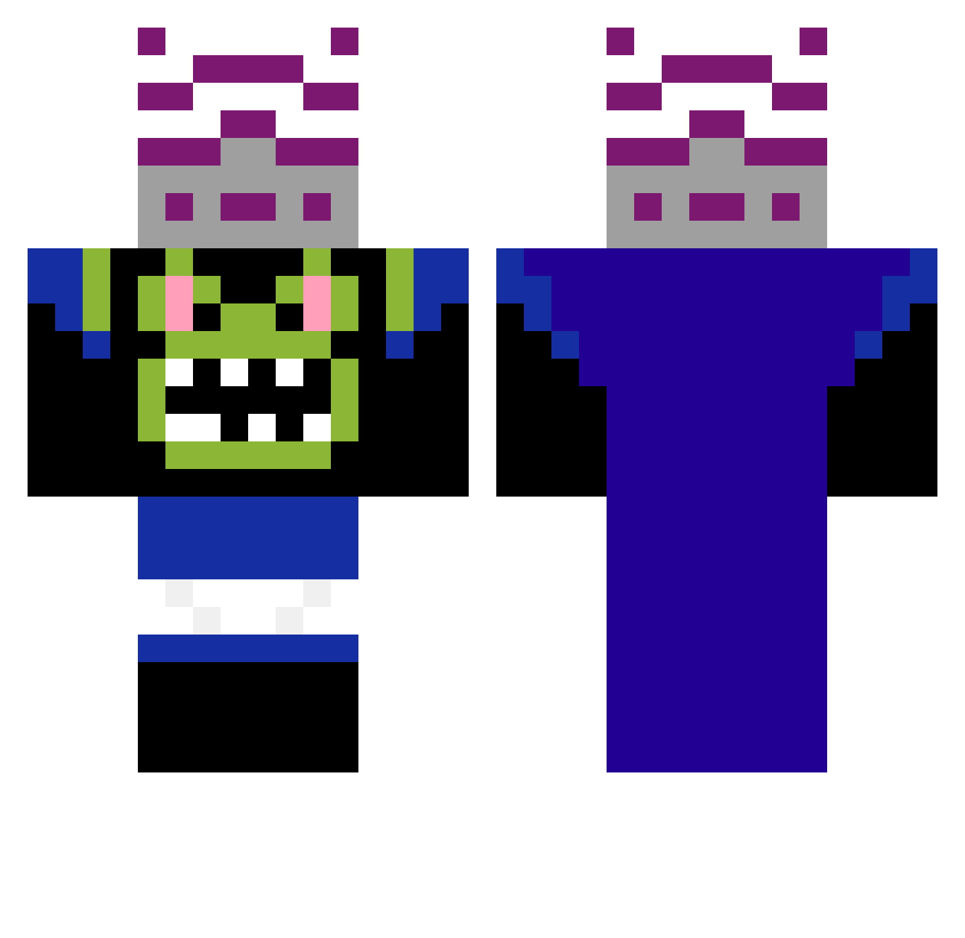 pee_b0y Minecraft skin, front and back view