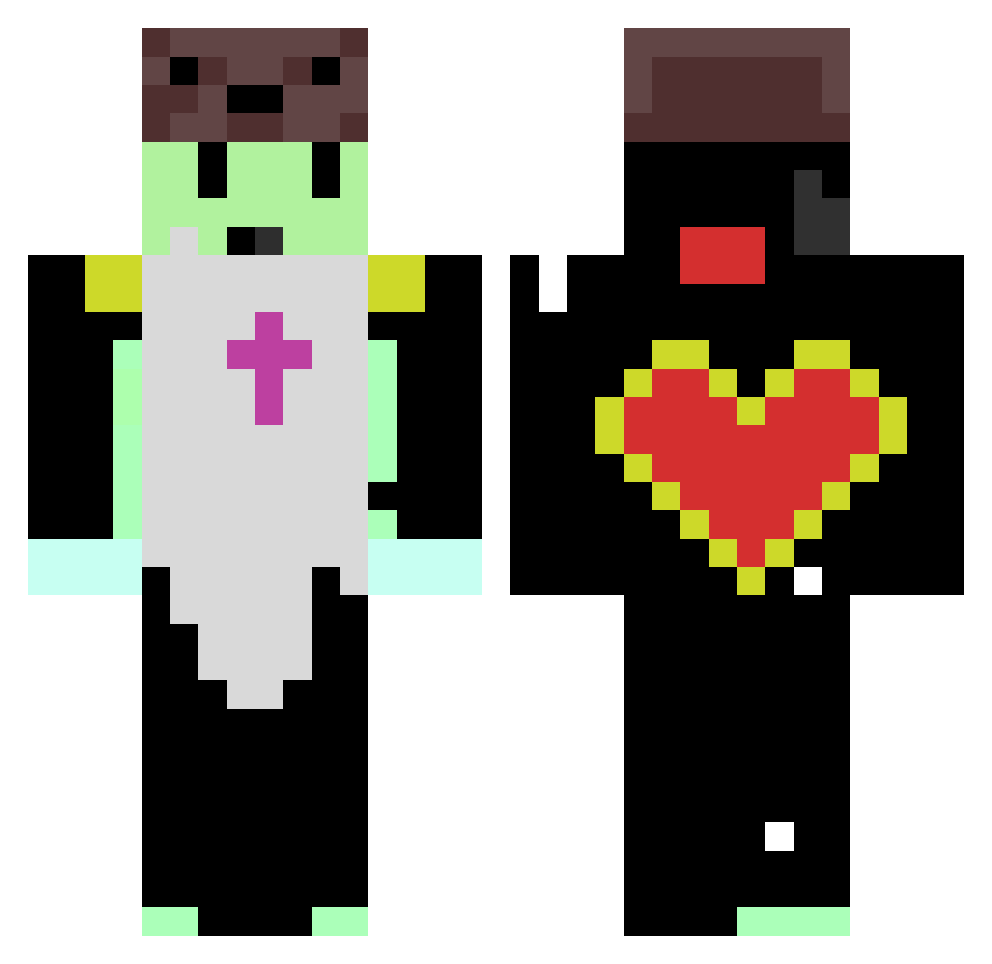 mashio_tanshio Minecraft skin, front and back view
