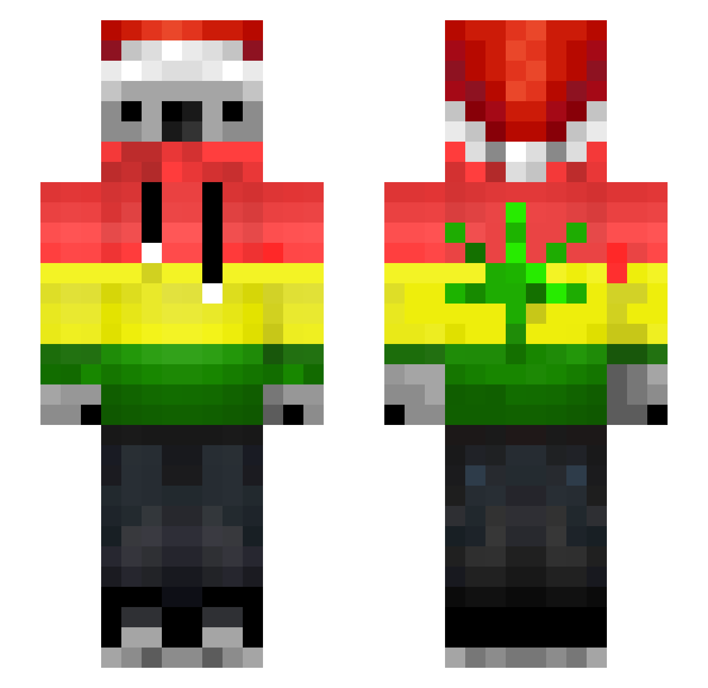 ibuprofenhaltiq Minecraft skin, front and back view