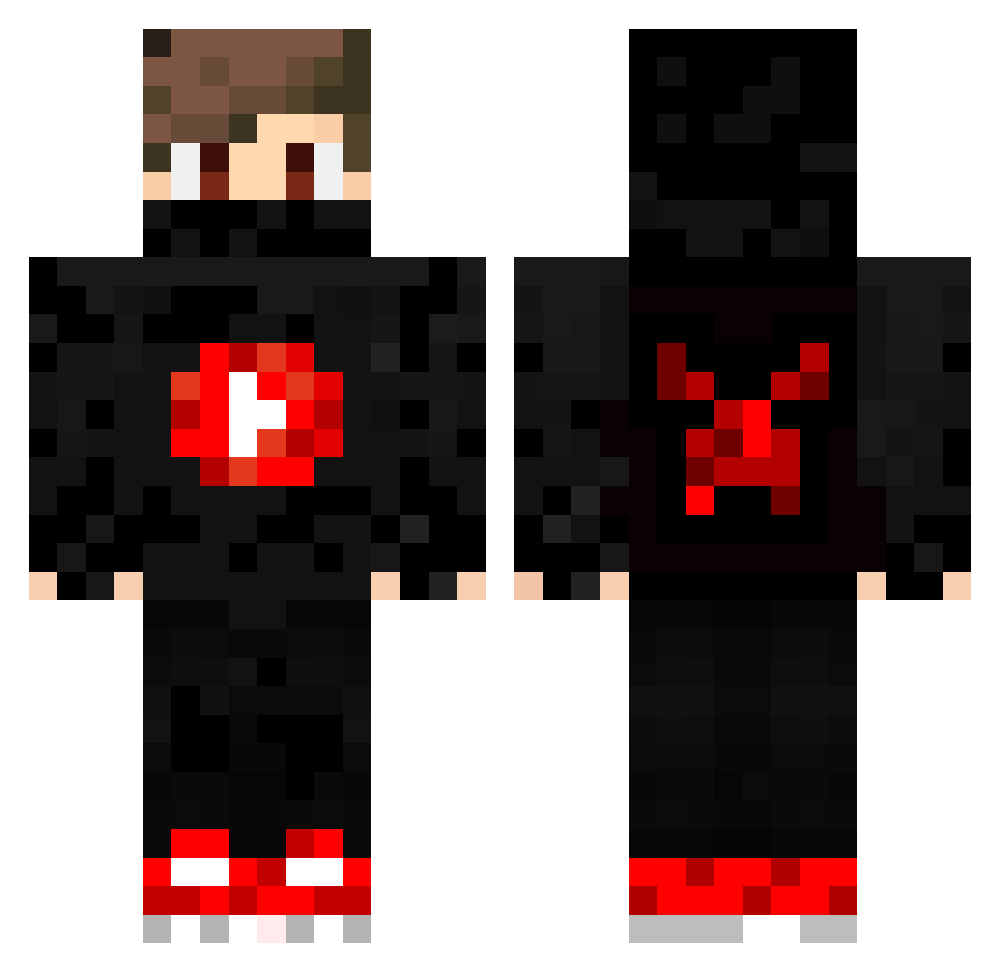 WorksAtMojang Minecraft skin, front and back view