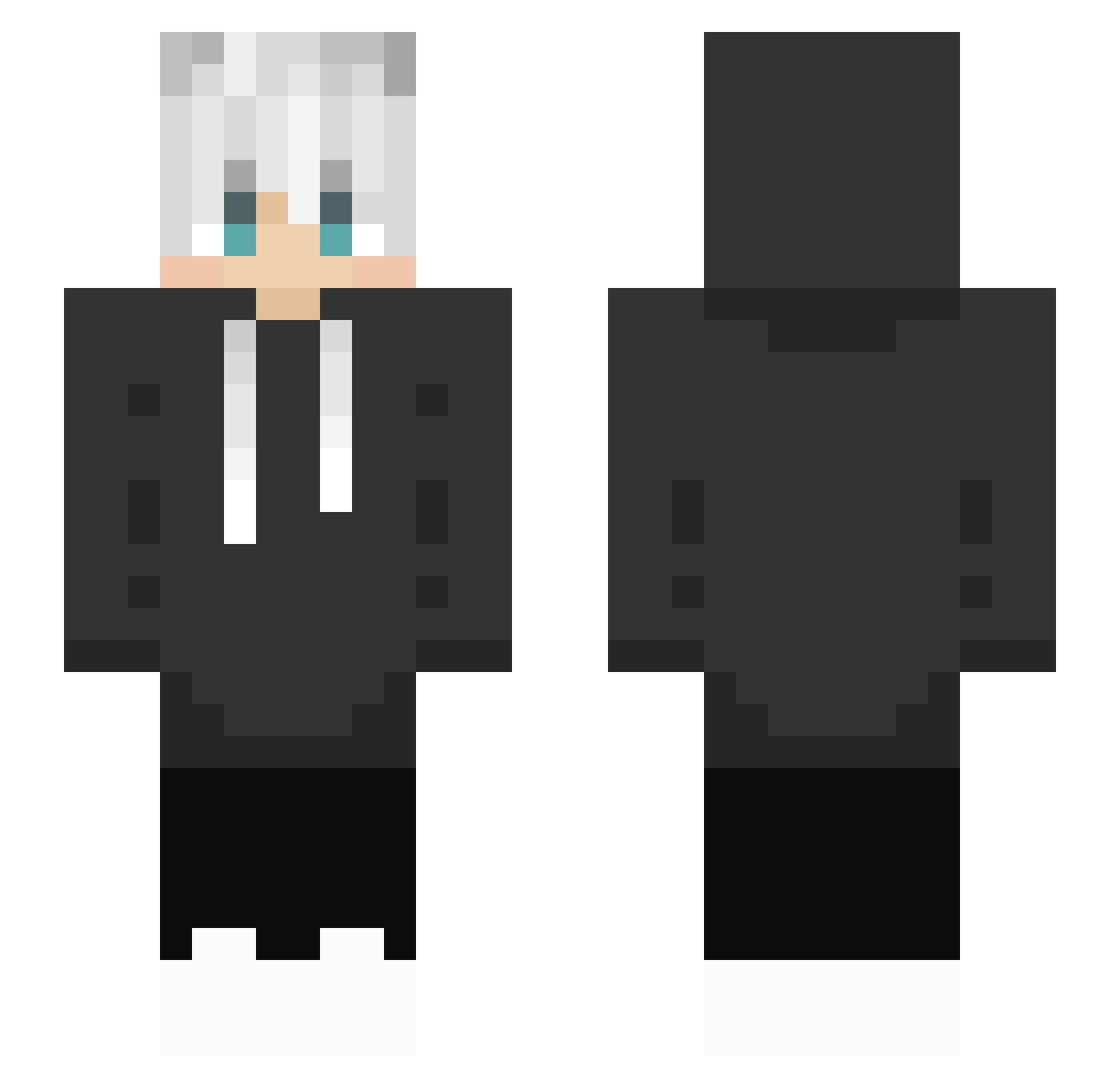 ThirtZing Minecraft skin, front and back view