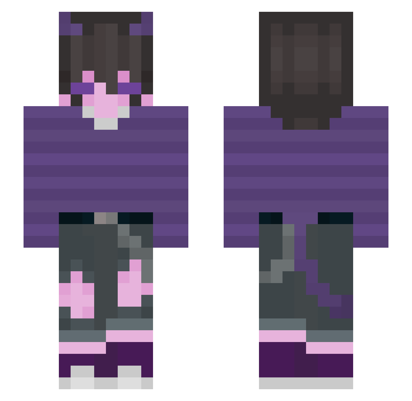 WalmartWalksy Minecraft skin, front and back view