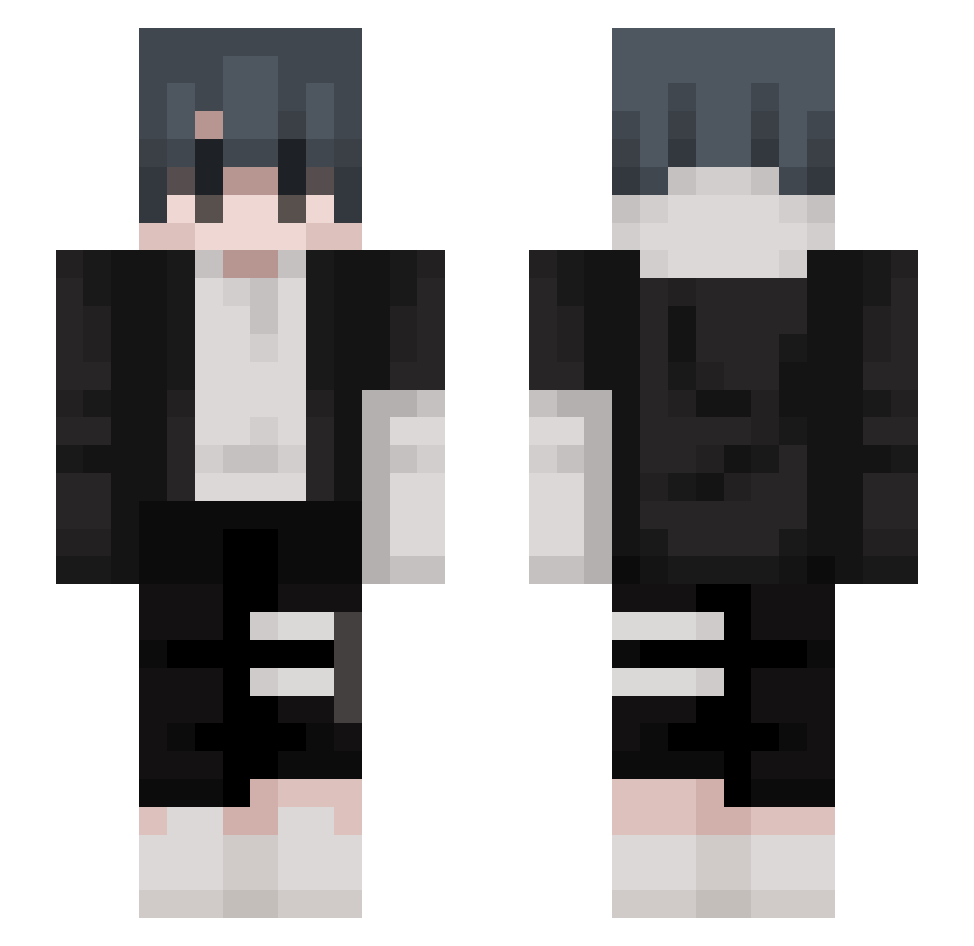 TheSinni Minecraft skin, front and back view