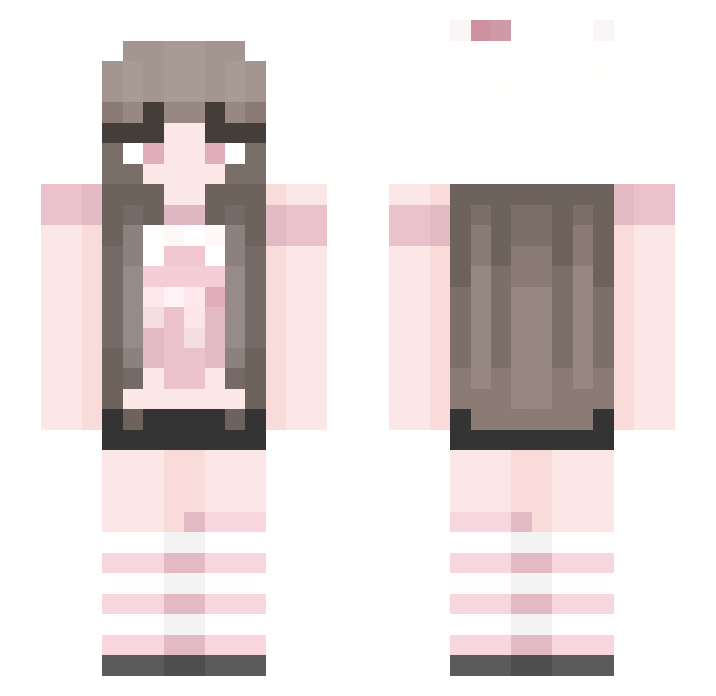 Pajkaaa Minecraft skin, front and back view
